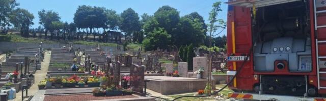 HOROR SCENE KOD KIKINDE! "Hteo sam da se uverim da je grob mojih roditelja bezbedan" - VATRA STIGLA DO GROBLJA! (FOTO, VIDEO)