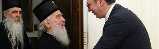 NE MOŽEMO DA BUDEMO ZAJEDNO FIZIČKI, ALI DUHOVNO BIĆU SA VAMA CELIM SVOJIM BIĆEM! Predsenik Vučić čestitao patrijarhu Irineju krsnu slavu