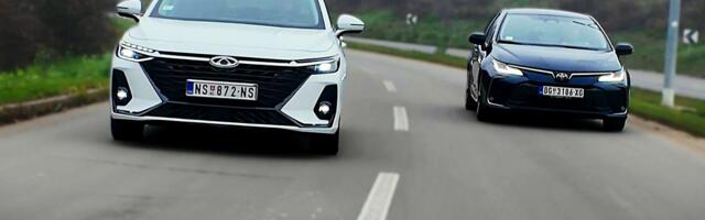 Uporedni test: Chery Arrizo 8 vs Toyota Corolla 1.5