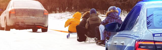 SMRTONOSNI TREND SE ŠIRI SRBIJOM! Automobili vuku sanke - dve osobe za dlaku izbegle smrt, JEZIVI SNIMCI kruže internetom (VIDEO)