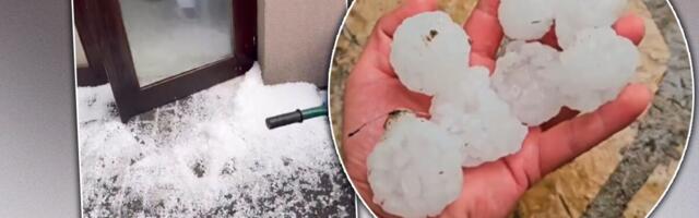 SRBIJOM TUTNJI JAKO NEVREME, ŠOK-SNIMCI! Vrnjačka Banja kao usred zime, cela bela, u Majdanpeku padale kugle s neba! RHMZ objavio ko je sledeći na udaru (VIDEO)