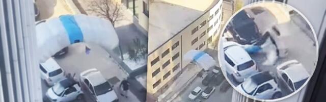 Padobranac skočio sa jednog od najviših nebodera u regionu: Njegovo prizemljenje bilo je sve samo ne uobičajeno