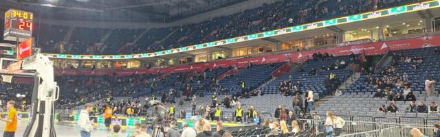 Gde su „grobari“? Prazna Arena na pola sata do početka utakmice između Partizana i Makabija (VIDEO)
