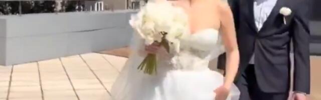 HOROR NA SVADBI U UKRAJINI, ŠOKANTAN SNIMAK! Ruski dron eksplodirao iznad glava mladenaca, prestravljena nevesta zavapila: "Jao, mama!" (VIDEO)