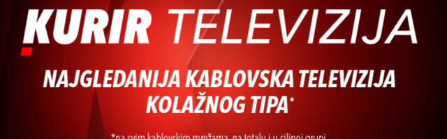KURIR TELEVIZIJA JE U SREDU, 19. NOVEMBRA, BILA NAJGLEDANIJA KABLOVSKA TELEVIZIJA KOLAŽNOG TIPA