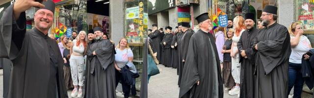 Spasovdanska litija: Sveštenici pravili selfi sa LGBT aktivistima
