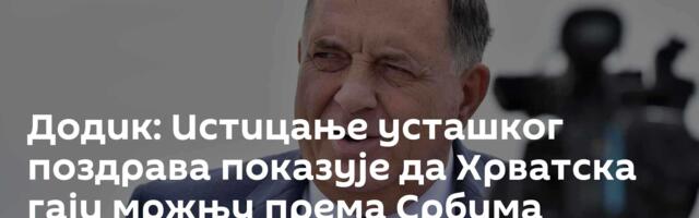 Додик: Истицање усташког поздрава показује да Хрватска гаји мржњу према Србима