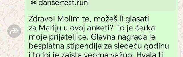 Ne, mala Marija vam ne traži da glasate za nju i njenu stipendiju