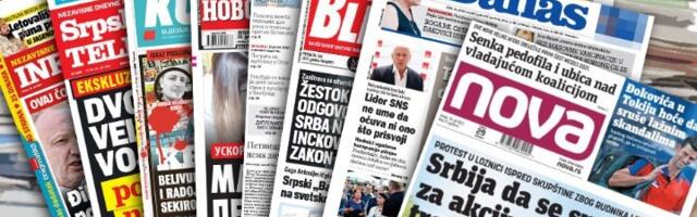 Dnevna štampa za sredu, 1. jul