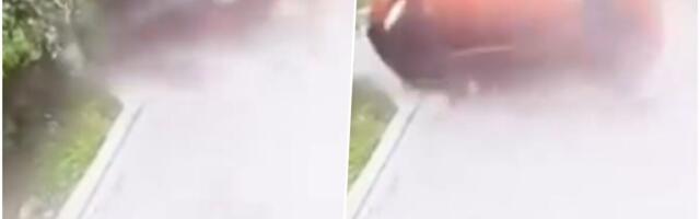 SNIMAK JEZIVE NESREĆE KOD NOVE VAROŠI! Sve se dešava u deliću sekunde, a epilog je neverovatan (VIDEO)