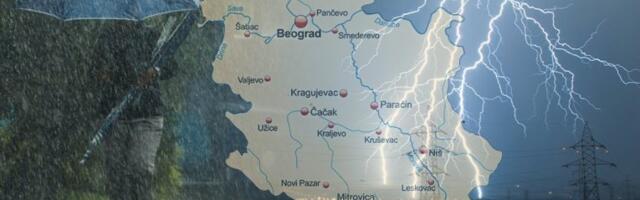 SRBIJA NA UDARU OLUJA SA GRMLJAVINOM! Do kraja večeri snažno nevreme stiže u ove delove zemlje