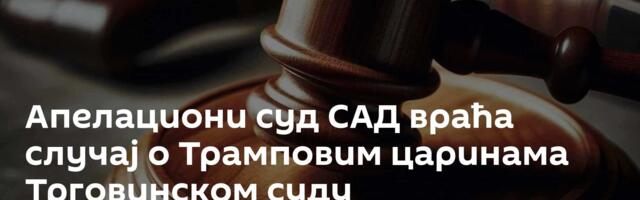 Апелациони суд САД враћа случај о Трамповим царинама Трговинском суду