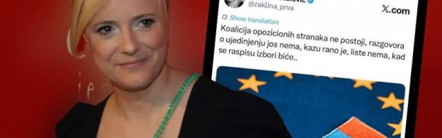 ODAKLE SAD OVO?! Žaklina Tatalović izgleda priznala - opozicione stranke ne mogu ništa!