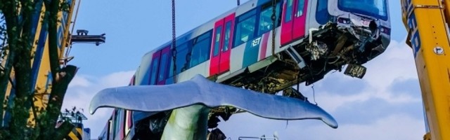 Skulptura KITA zaustavila pad voza (FOTO/VIDEO)