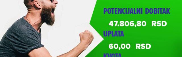 LUDI TIKET, utorak, 47.806 dinara: Lep rad iz Krnjače