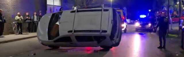 Prevrnuo se automobil u Novom Sadu: Policija i Hitna pomoć na terenu (VIDEO)