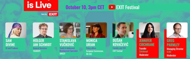 EXIT i UNICEF obeležavaju Svetski dan mentalnog zdravlja međunarodnim panelom „Živi uživo“