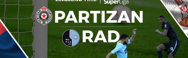 UŽIVO: Partizan – Rad 3:0