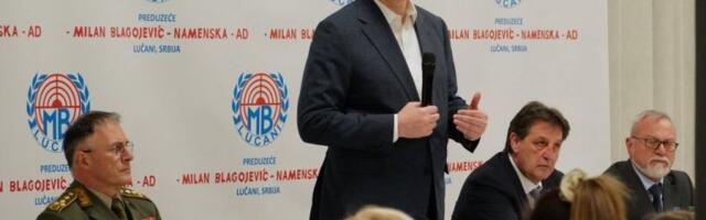 Vučić: Država će pomoći dva nova investiciona ciklusa u fabrici "MB-Namenska" Lučani