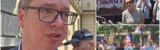 VUČIĆ IZAŠAO PRED DEMONSTRANTE ISPRED PREDSEDNIŠTVA: Predsednik primio zahteve okupljenih, pa im poručio - Razgovorom možemo da rešavamo probleme (VIDEO)
