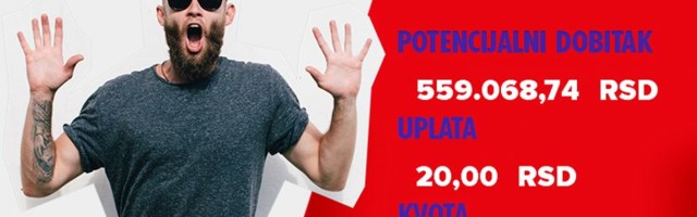 LUDI TIKET (-), utorak, 559.068 dinara: Tiket pocepao Ante u 93. minutu