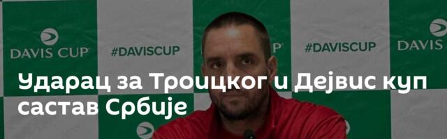 Ударац за Троицког и Дејвис куп састав Србије