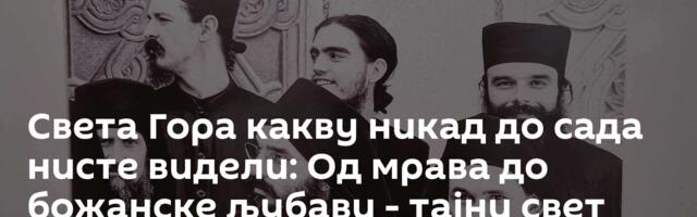 Света Гора какву никад до сада нисте видели: Од мрава до божанске љубави - тајни свет кроз објектив