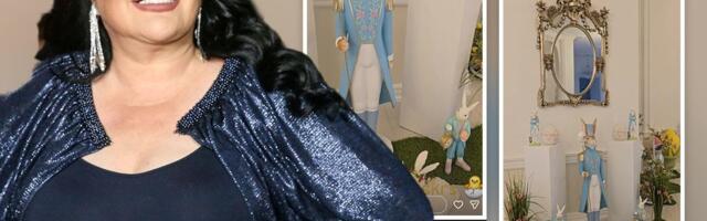 DŽINOVSKI ZEC OD METAR, KERAMIČKA JAJA I CVETNI ARANŽMANI: Vaskršnja čarolija u velelepnom dvorcu Dragane Mirković