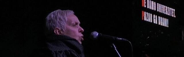 Marina Petrović Jilih, profesorka kragujevačkog FILUM-a na protestu u Novom Pazaru: To se dogodilo vama, sutra će možda nama