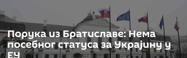 Порука из Братиславе: Нема посебног статуса за Украјину у ЕУ