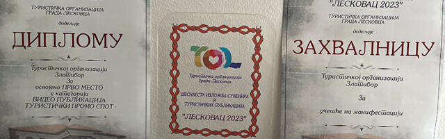 Nagrada za Turističku organizaciju Zlatibor na izložbi u Leskovcu