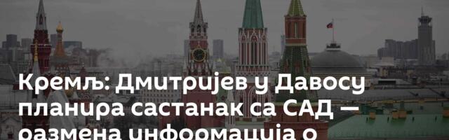 Кремљ: Дмитријев у Давосу планира састанак са САД — размена информација о украјинском питању