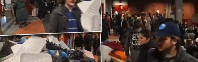 Skandal u Novom Sadu: Pogledajte šta radi pedesetak separatista na Filozofskom fakultetu - opet prave svinjac