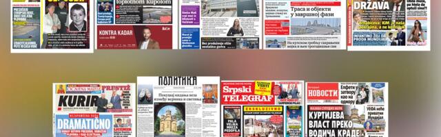 NASLOVNE STRANE SUTRAŠNJIH NOVINA: Prelistavanje štampe za četvrtak, 30. jul 2026. godine