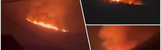 VELIKI POŽAR IZNAD BARA, VIDI SE ČAK IZ SUTOMORA: Celu noć gutao šumu, izgledalo kao da nebo gori (VIDEO)