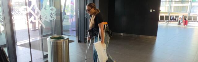 GOGA SEKULIĆ HODA NA ŠTAKAMA, A NOGA JOJ JE U GIPSU: Nikola Rokvić joj nosi torbu na aerodromu, Dragana Mirković joj odmah prišla! (Foto + Video)