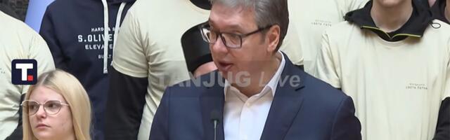 President Vucic makes emotional address from Palace of Serbia