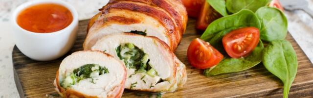 Rolovana piletina sa spanaćem i slaninom