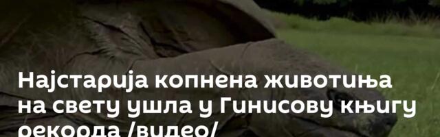 Најстарија копнена животиња на свету ушла у Гинисову књигу рекорда /видео/