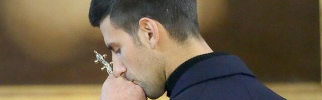 Djokovic attends Epiphany liturgy: World's best tennis player delights believers in Belgrade church
