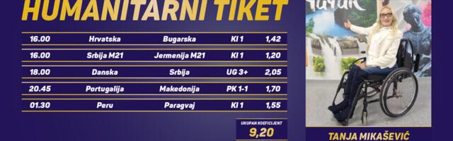 Humanitarni tiket u podne: Tanja Mikašević tipuje za Udruženje paraplegičara Čačka