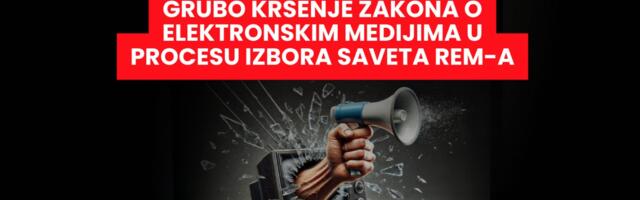 Građanske inicijative: Grubo kršenje Zakona o elektronskim medijima u procesu izbora Saveta REM-a