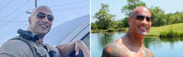 Čak je i Dvejn Džonson šokiran izgledom njegovog dvojnika - ovaj policajac i on su kao blizanci