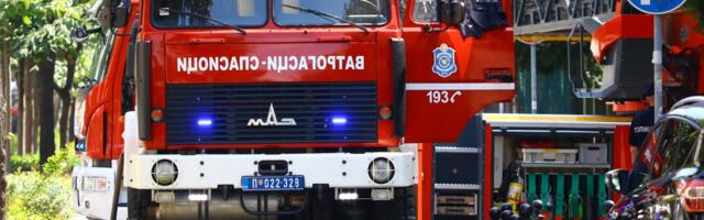 Požar na Najlon pijaci u Novom Sadu