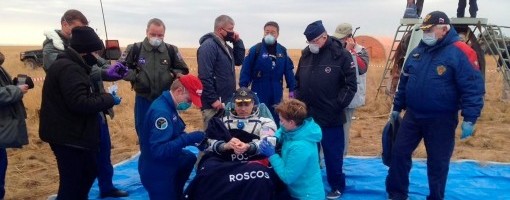 Povratak trojice astronauta posle misije na MSS