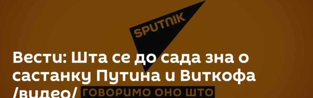 Вести: Шта се до сада зна о састанку Путина и Виткофа /видео/