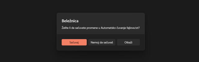 Windows 11 testira autosave opciju za Notepad
