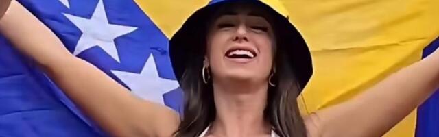 Navijačica Bosne zapevala čuveni hit i zaludela sve na stadionu: Svi se pitaju ko je ova lepotica (VIDEO)