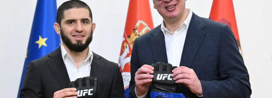 Vučić se sastao sa Islamom Mahačevim: “Rukavice koje mi je poklonio su iz njegove poslednje borbe”