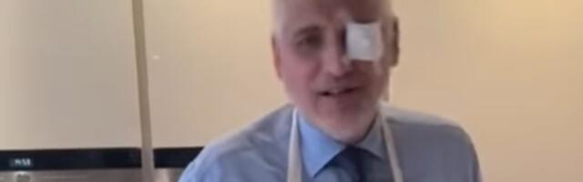 Čeda Jovanović posle gipsa na ruci - ima flaster PREKO OKA (VIDEO)